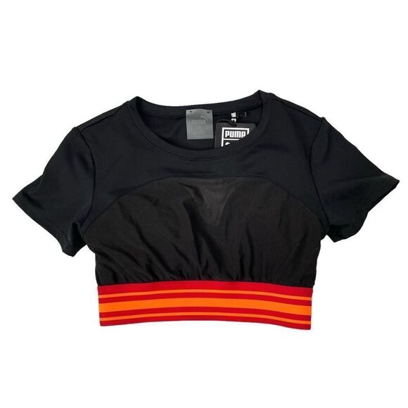 NEW Puma High Court Ora Mesh bra Top Size XS black - Picture 3 of 11